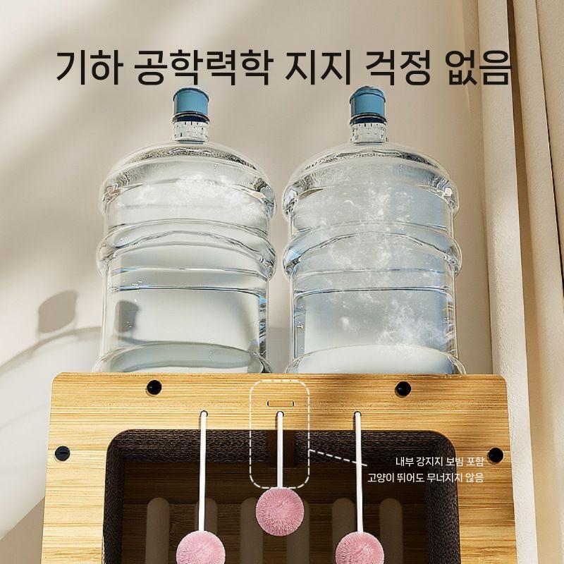 고양이 스크래쳐 하우스 수직 복층 장난감 2층 매달린 공 기본 - 상세 이미지 3