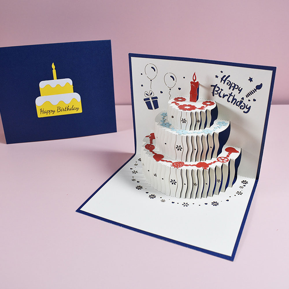 에이플렉스 3D 입체카드 해피버스데이 3단 케이크 생일 스승의날 기념일 - 상세 이미지 3