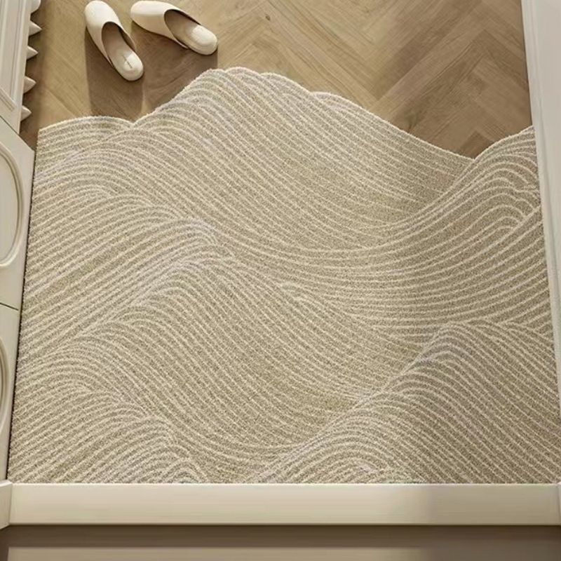 현관 바닥매트 실크 출입문 카페트 기하학적 패턴 모래언덕 노랑 40x60cm