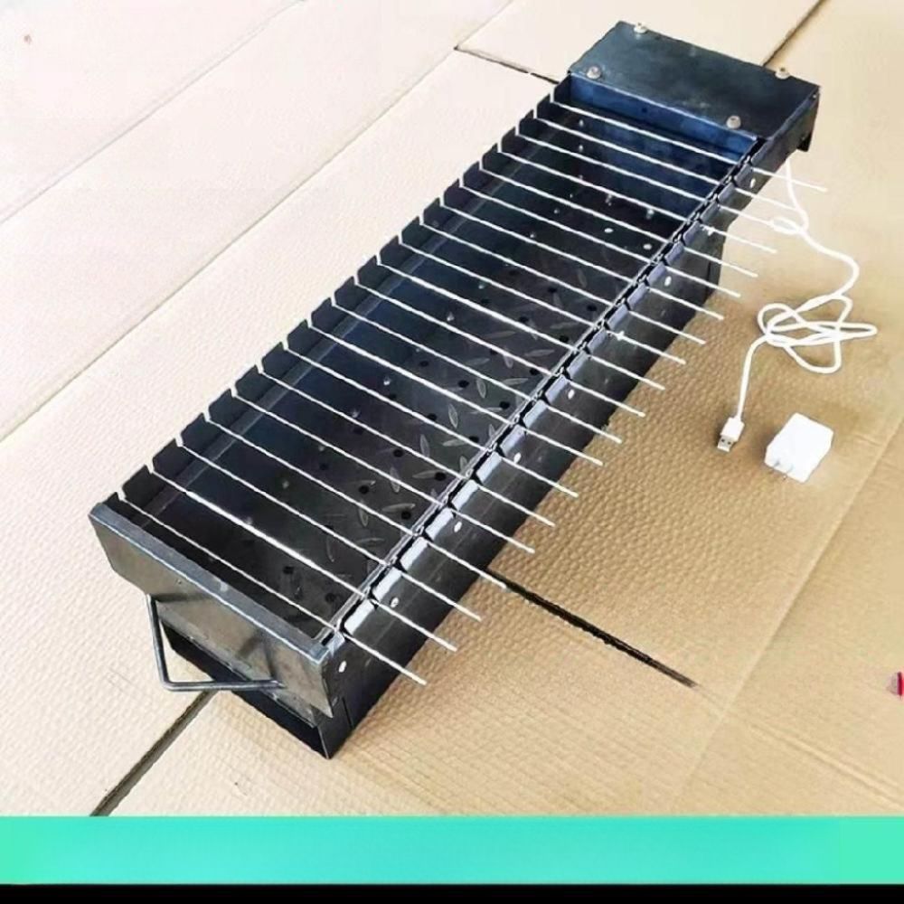 기계 꼬치 구이 숯불 자동뒤집기 양꼬치 닭꼬치 캠핑 야외용 화로대 그릴 전기 바베큐 - 상세 이미지 4
