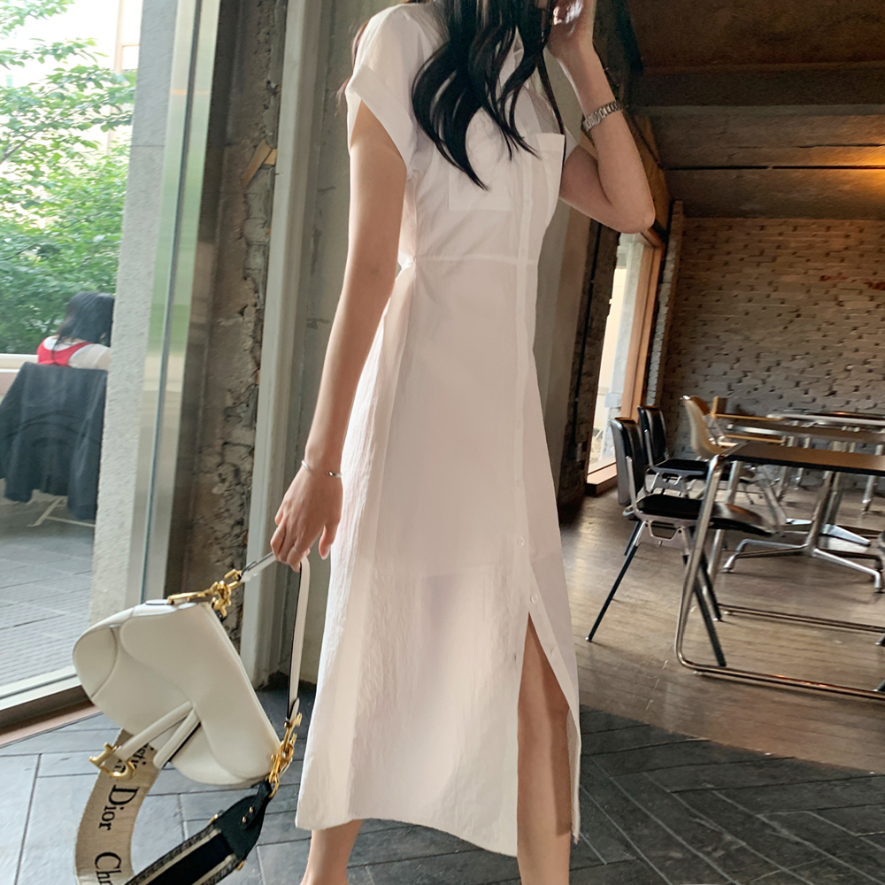 베르다 스트랩 카라 롱원피스 - 상세 이미지 5