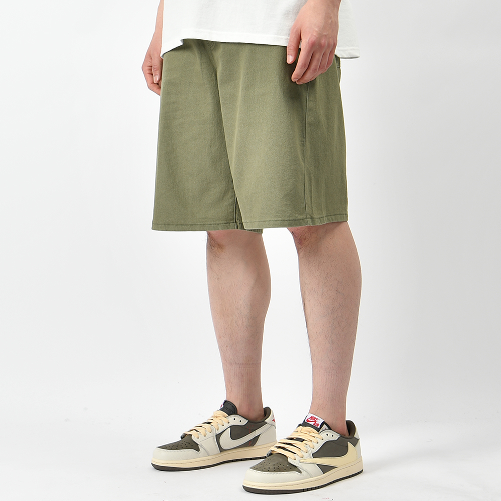 남자반바지 와이드 면 여름 스판 밴딩 6부팬츠 - 상세 이미지 3