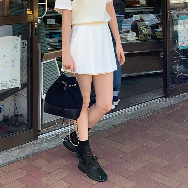 루네아 플리츠 A라인 미니 치마 바지 ps5072