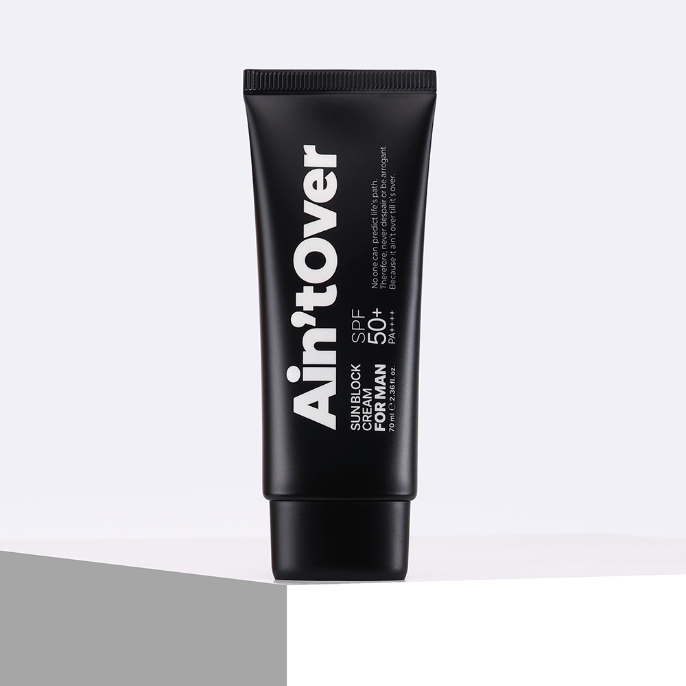 [남성] 에인트오버 선블록 크림 [70ml] 천연추출물 펩타이드 비타민 복합처방 주름 미백 자외선차단 3중 기능성 선크림 이미지