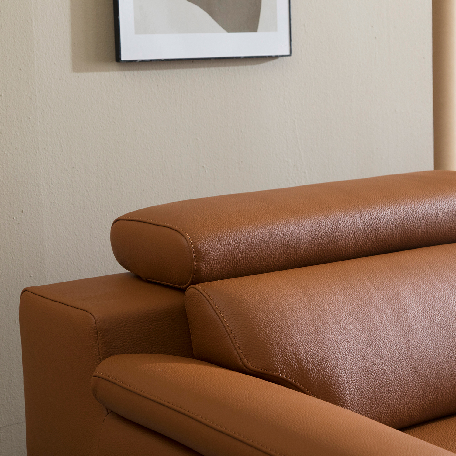 헤르짐머 마네르 4인 이태리 천연 통가죽 소파