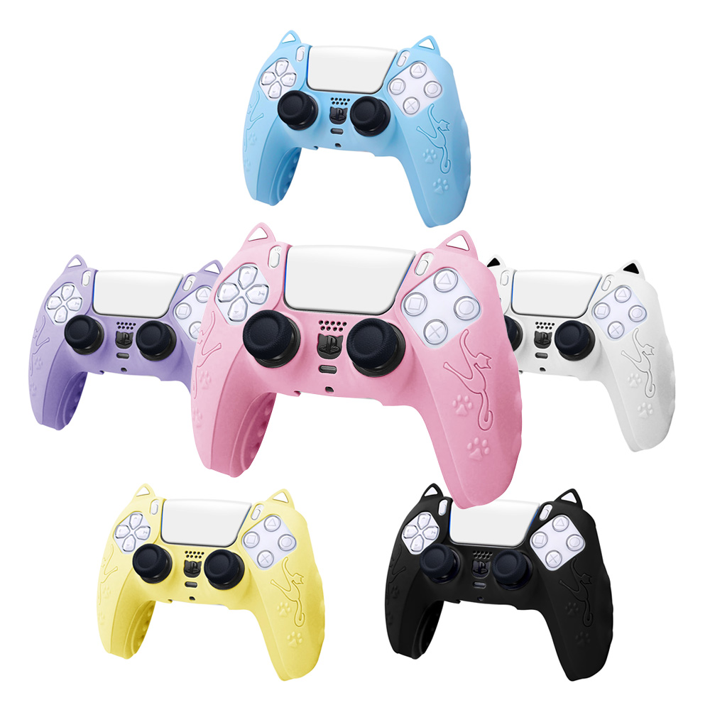 PS5 듀얼센스 실리콘 커버 플스5 컨트롤러 패드 보호 케이스 냥냥이