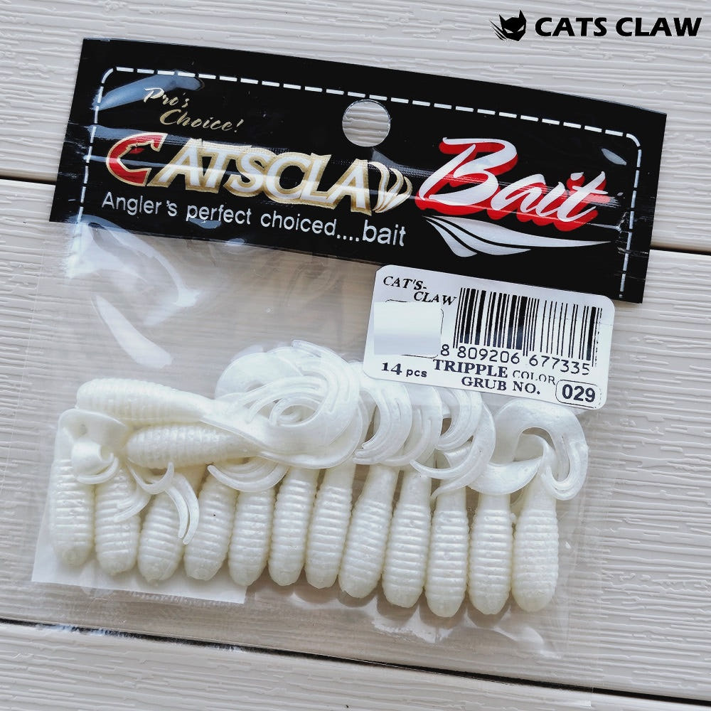 캣츠크로우 트리플그럽 꺽지웜 쏘가리웜 029 펄 실버, 5cm(2인치) - 상세 이미지 3