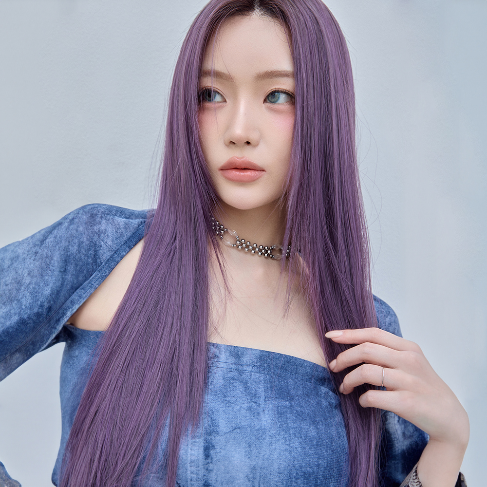 수제 통가발 스트레이트 25인치 슬릭컷 퍼플 - 상세 이미지 2