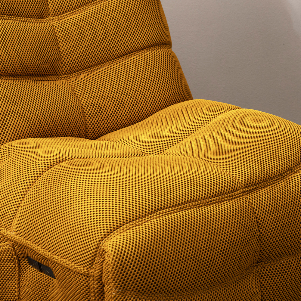 헤르짐머 렌토 전동 리클라이너 흔들의자 패브릭 싱글 소파 스툴미포함, 베이지, 1인용