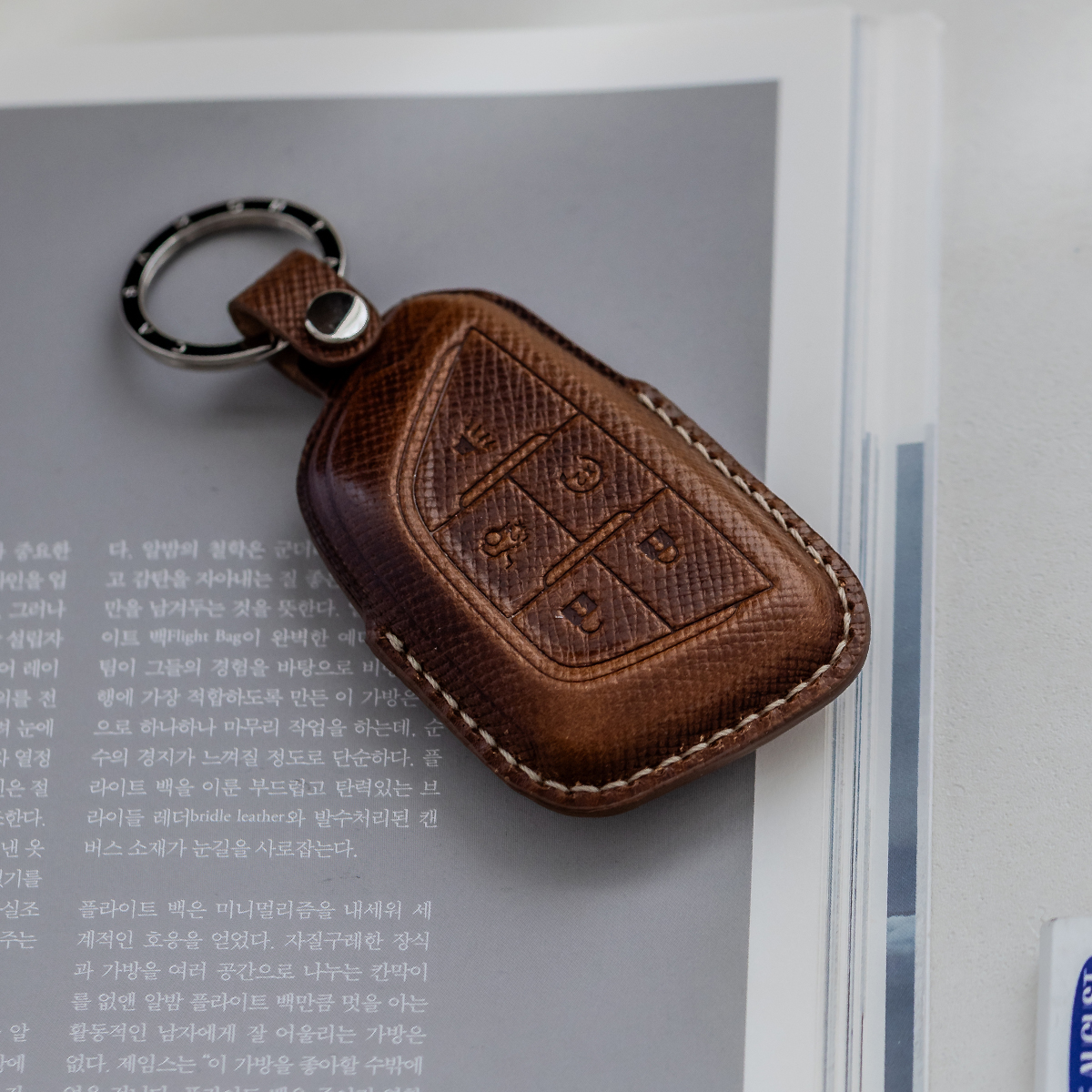까사몬타 캐딜락 차 키케이스 키 커버 홀더 - 메인 이미지