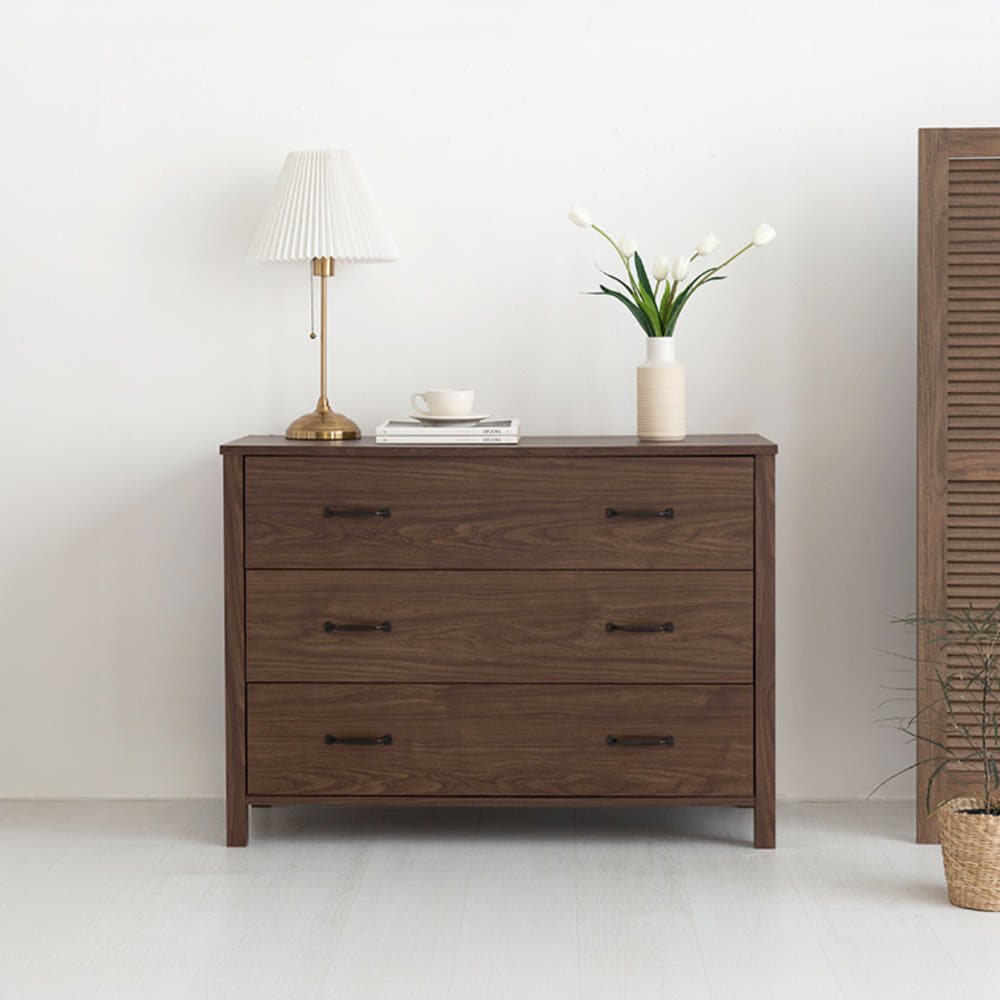 폴라보 서랍장 CHM76104 1040x400x759mm, 3단, 브라운월넛베니어 2908.2115 - 상세 이미지 5