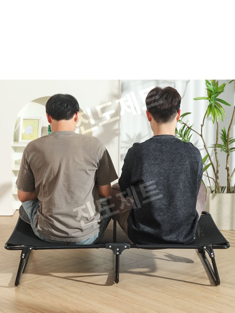 강아지 야전침대 캠핑 야외 휴대용 해먹 접이식 펫베드 여름용 접이식 캠핑침대+쿠션 L - 대형 - 상품 이미지
