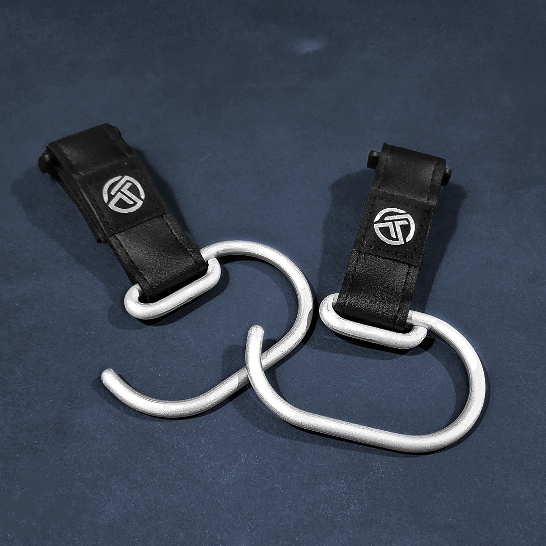 [누비앤타보] 유모차 다용도 가죽 메탈 후크 유모차 걸이 유아차/자전거/웨건/트라이크/유모카용 고리