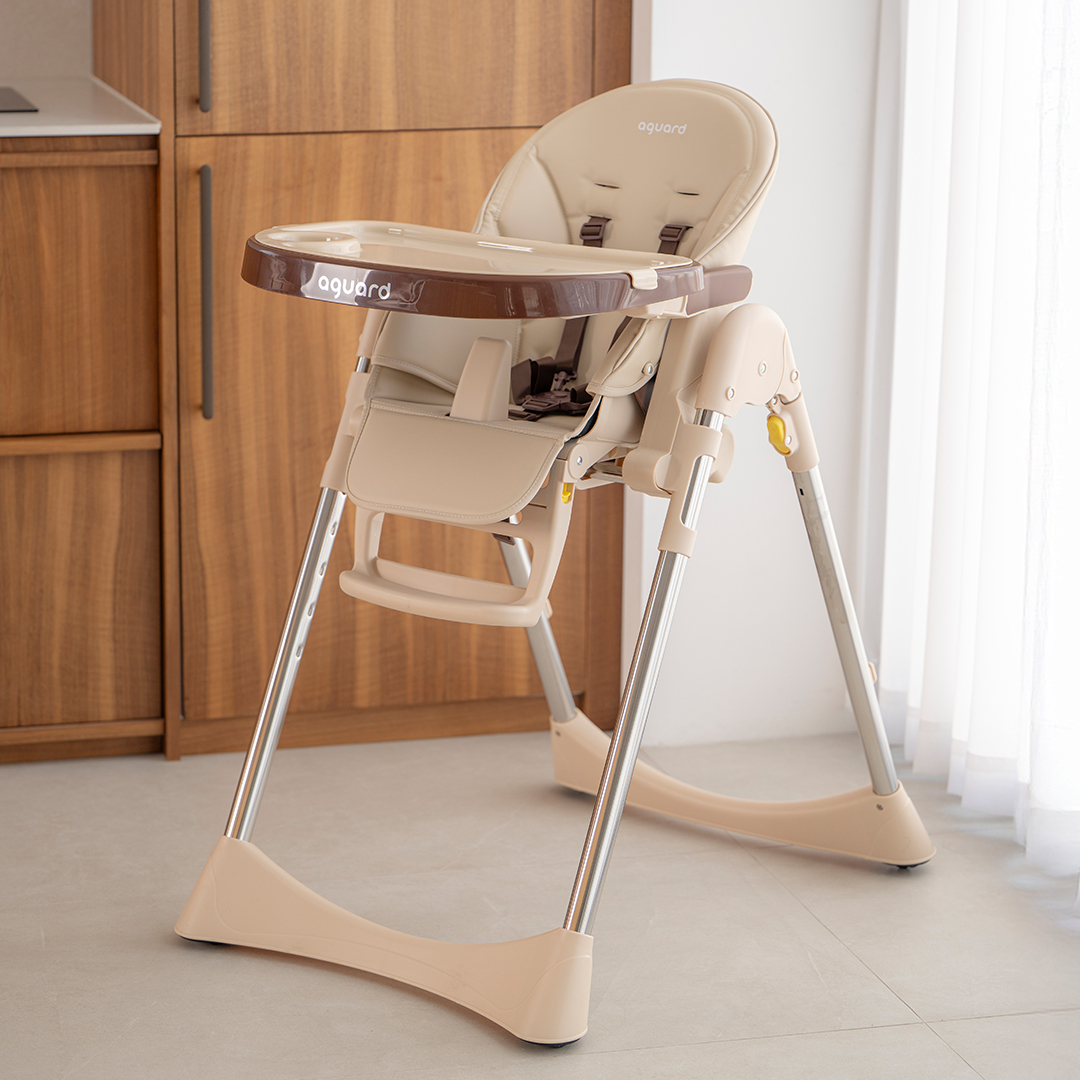 아가드 아이슬라이드 유아 하이체어 베이지 국민 아기 식탁의자 이유식