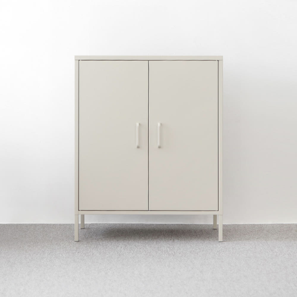 MKB 캐비넷 모던세로중 2문 수납장 8001015 80x40x102, 3단, 크림 1695.5795