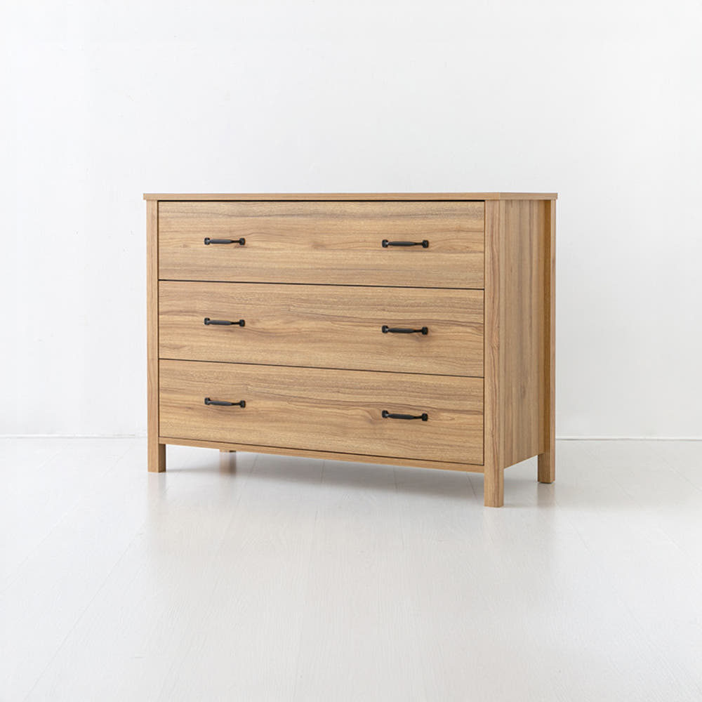 폴라보 서랍장 CHM76104 1040x400x759mm, 3단, 브라운월넛베니어 2908.2115 - 상세 이미지 2