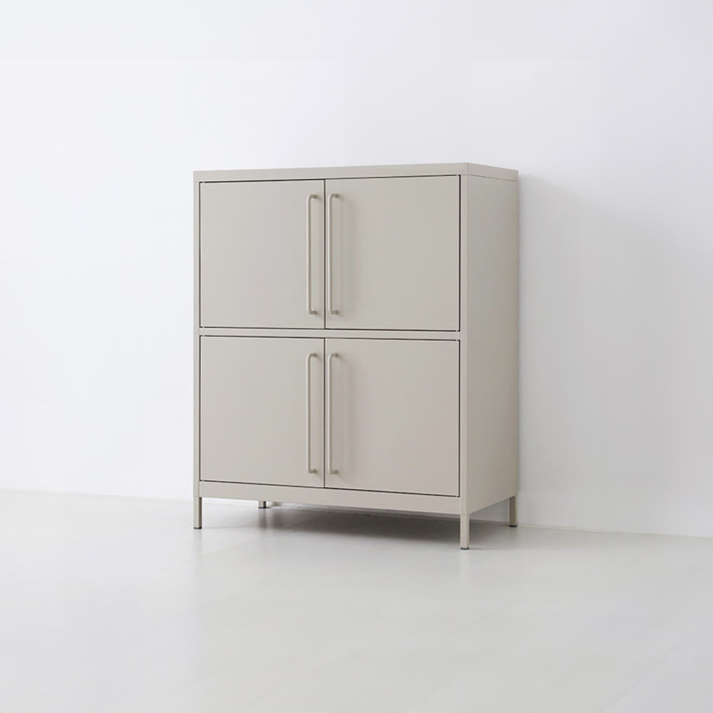 피도르 캐비넷 4문 수납장 9131110 915x455x1110mm, 2단, 다크그레이 9195.1879 이미지 7