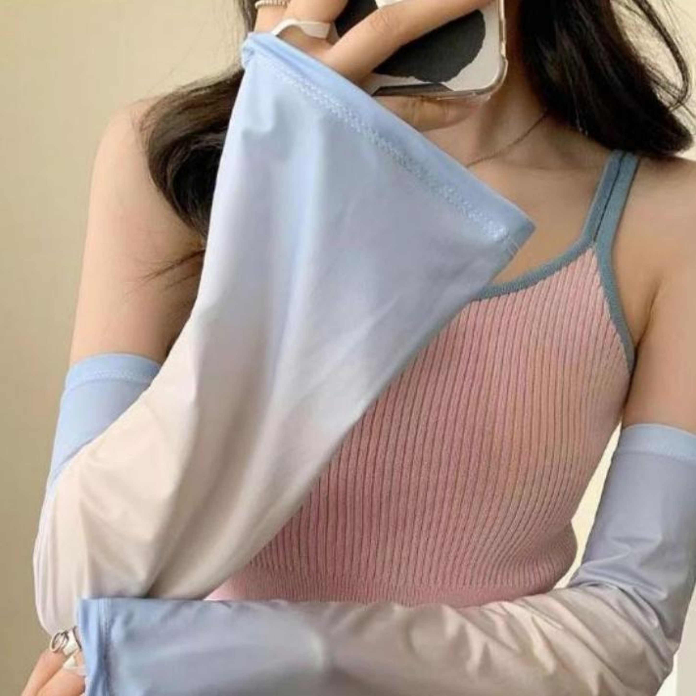 헐렁한팔토시 투톤 차량용 루즈핏 빅사이즈 쿨토시 - 상세 이미지 5