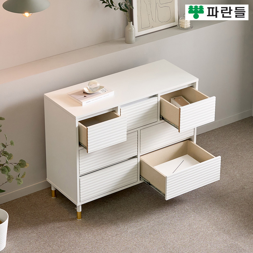 파란들가구 높은다리 템바보드 상3칸3단서랍장 와이드서랍장 이미지 7