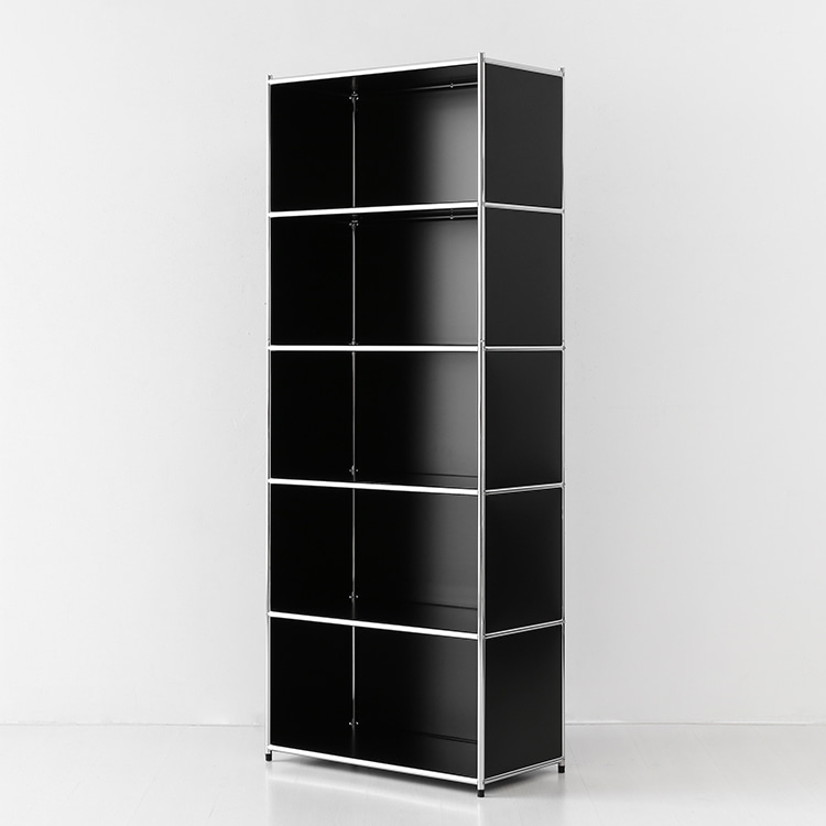 심플리 수납장 BC619 770mmx400mmx1960mm, 5단, 매트블랙 8977.9661 - 상세 이미지 4