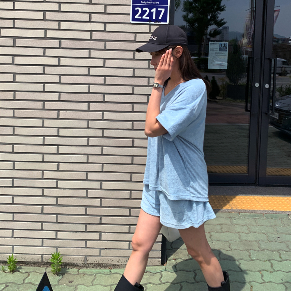 로비나 태리 반발 티셔츠 반바지 세트 - 상세 이미지 3