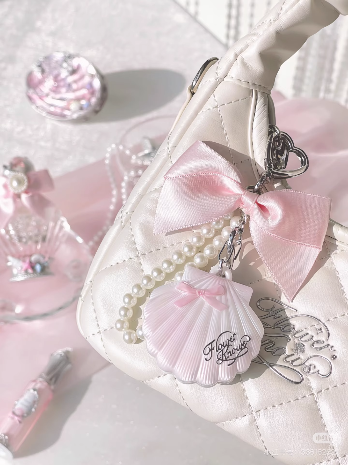 flowerknows 플라워노즈 쉘 쉘즈 쥬얼 하이라이터 글리터 섀도우 키링 조개하이라이터 - 상세 이미지 2