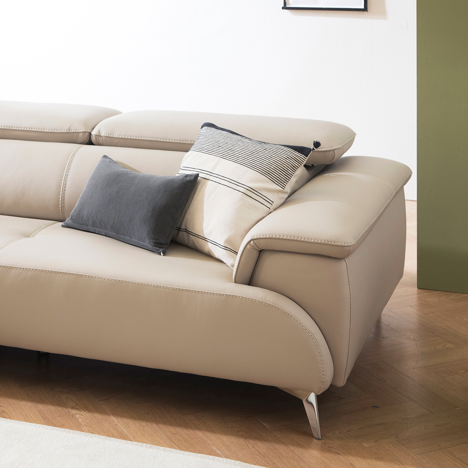 헤르짐머 르포엠 4인 이태리 천연면피 가죽 소파