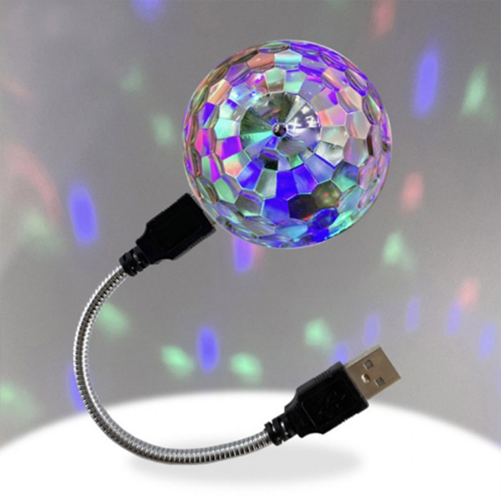 USB 미러볼 조명 360도 무드등 집들이 선물 노래방 파티 라이트 가정용 홈파티 파티룸 - 상품 이미지