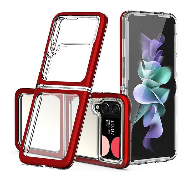 Galaxy Z flip3 4 투인원 케이스 플립 3z 갤럭시 3 폰 3투인원 4투인원 핸드 그린 레드 블랙 투명 퍼플 핑 : 코지데이샵
