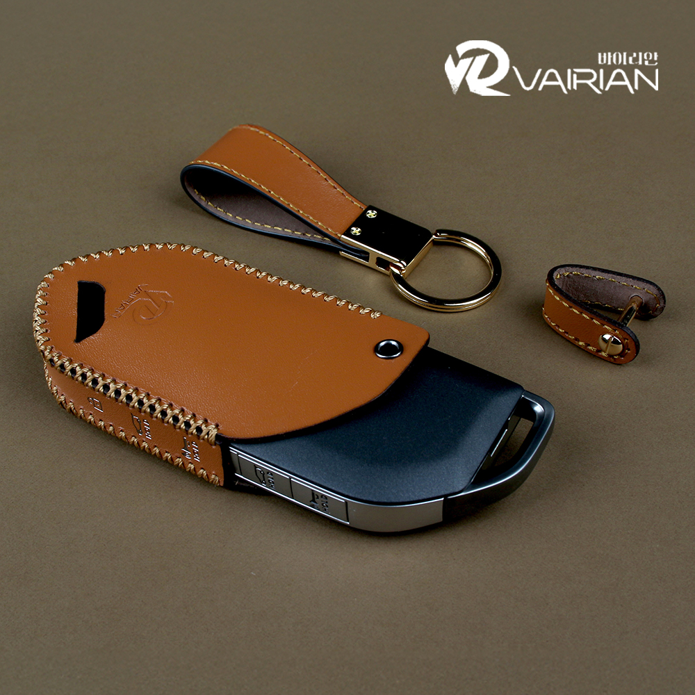 1+1 기아 차 키케이스 소 가죽 스마트 자동차 키홀더 K 타입