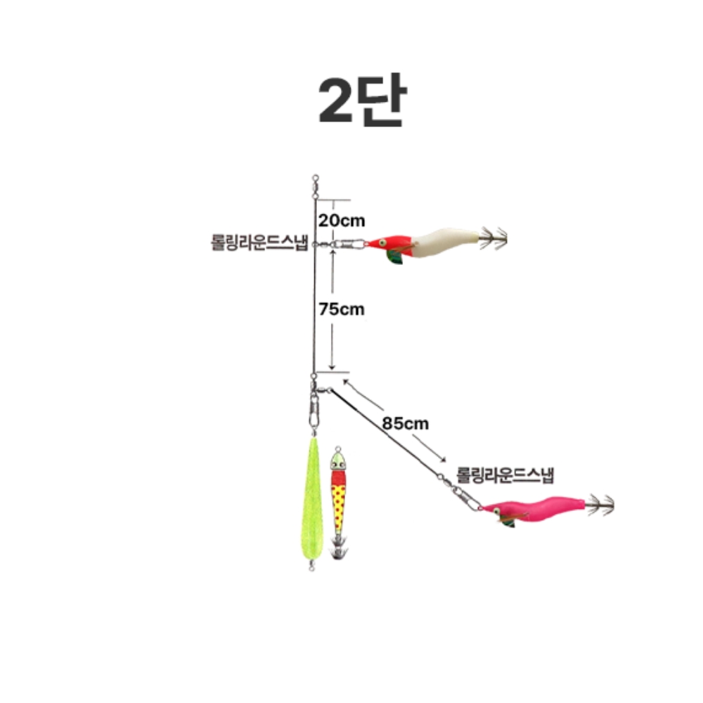 백경 한치 다단채비 거치용 오모리그 에스테르 2단 SG-223 - 상세 이미지 3