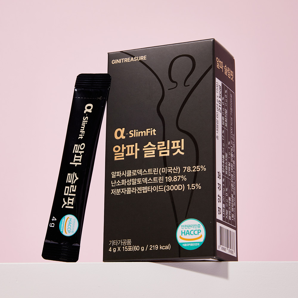 지니트레저 알파CD 3130mg 알파슬림핏 알파시클로덱스트린 제로파우더 15포, 3개