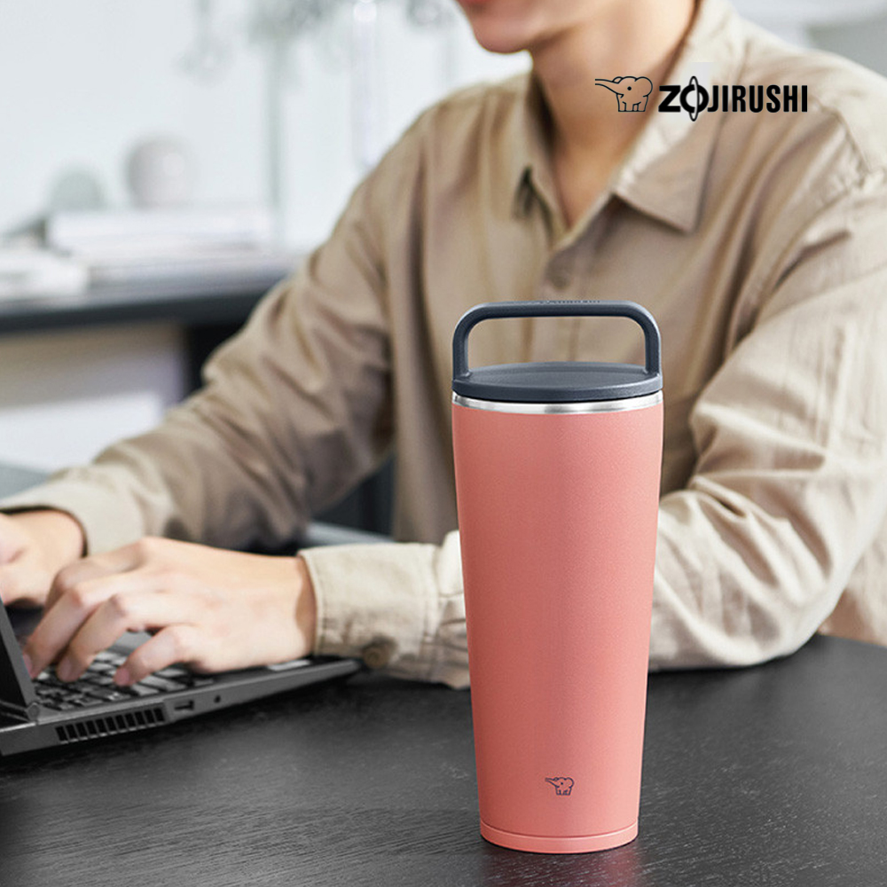 조지루시 대용량 손잡이 캐리 루프 텀블러 720ml 스텐 보온 보냉 핸들 차량용 코끼리 - 상세 이미지 4