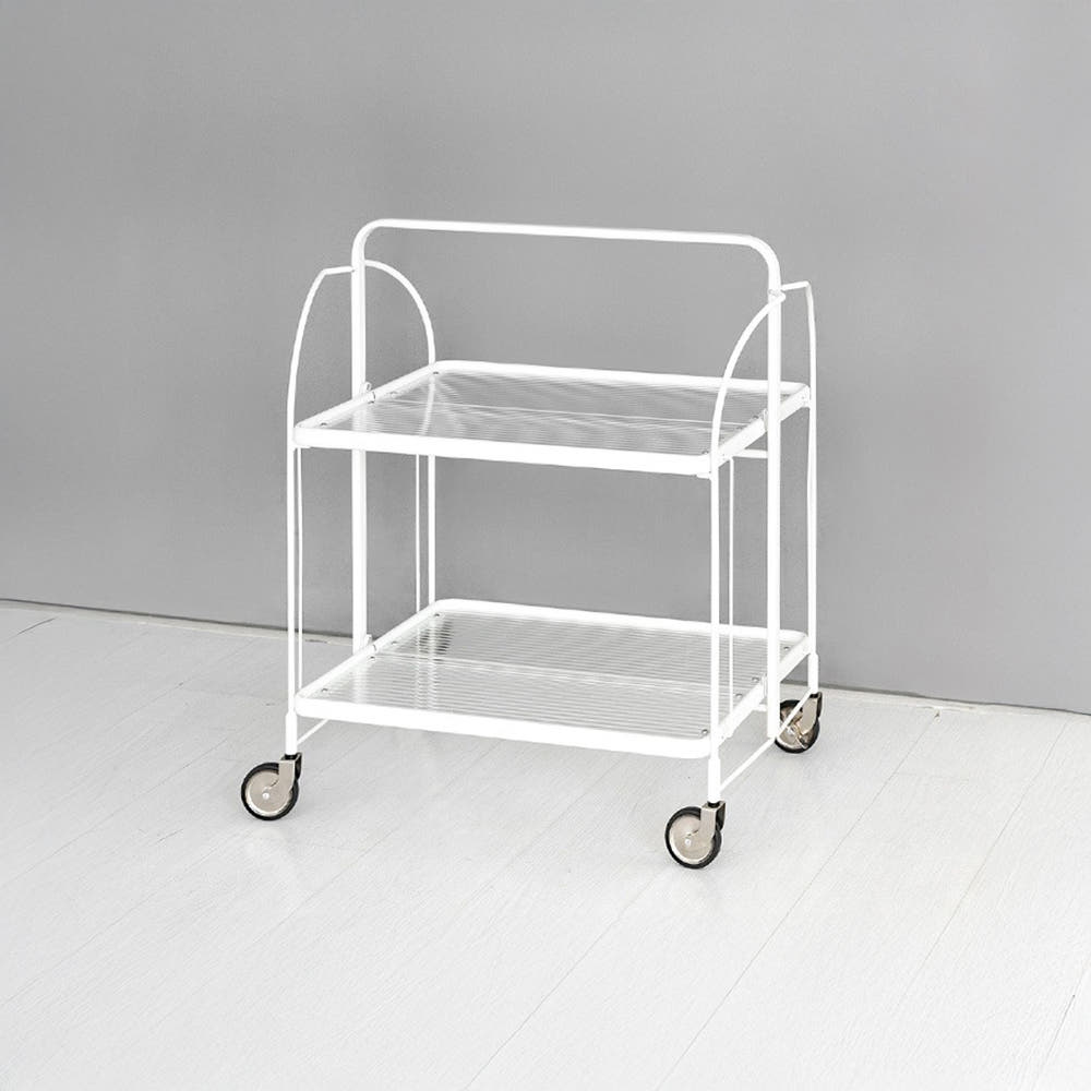 심플리 투명 접이식 트롤리 웨이브 스토퍼형 화이트 7594.3415