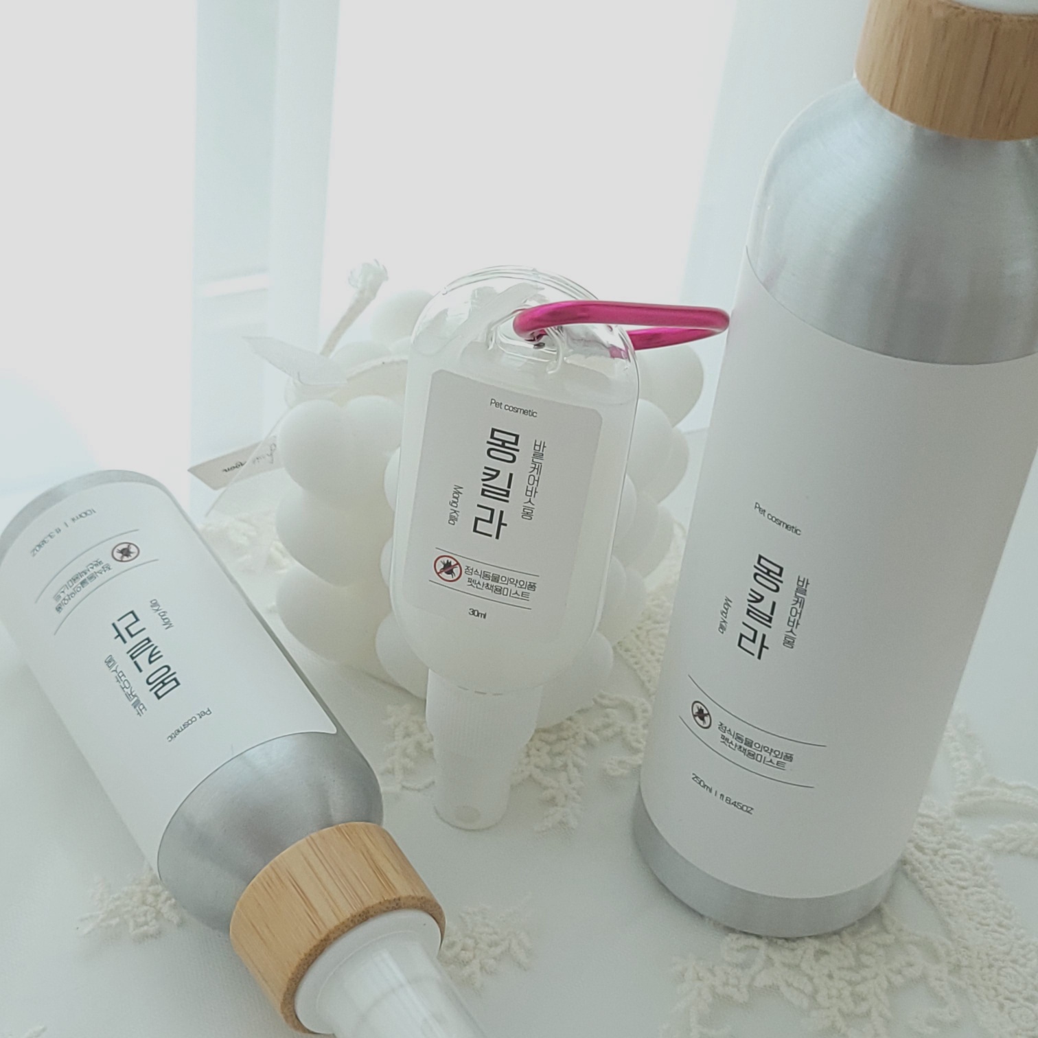 강아지 진드기 퇴치제 해충 벌레 산책 미스트 스프레이 개 탈취제 몽킬라 대용량 세트 1+2 - 상세 이미지 4