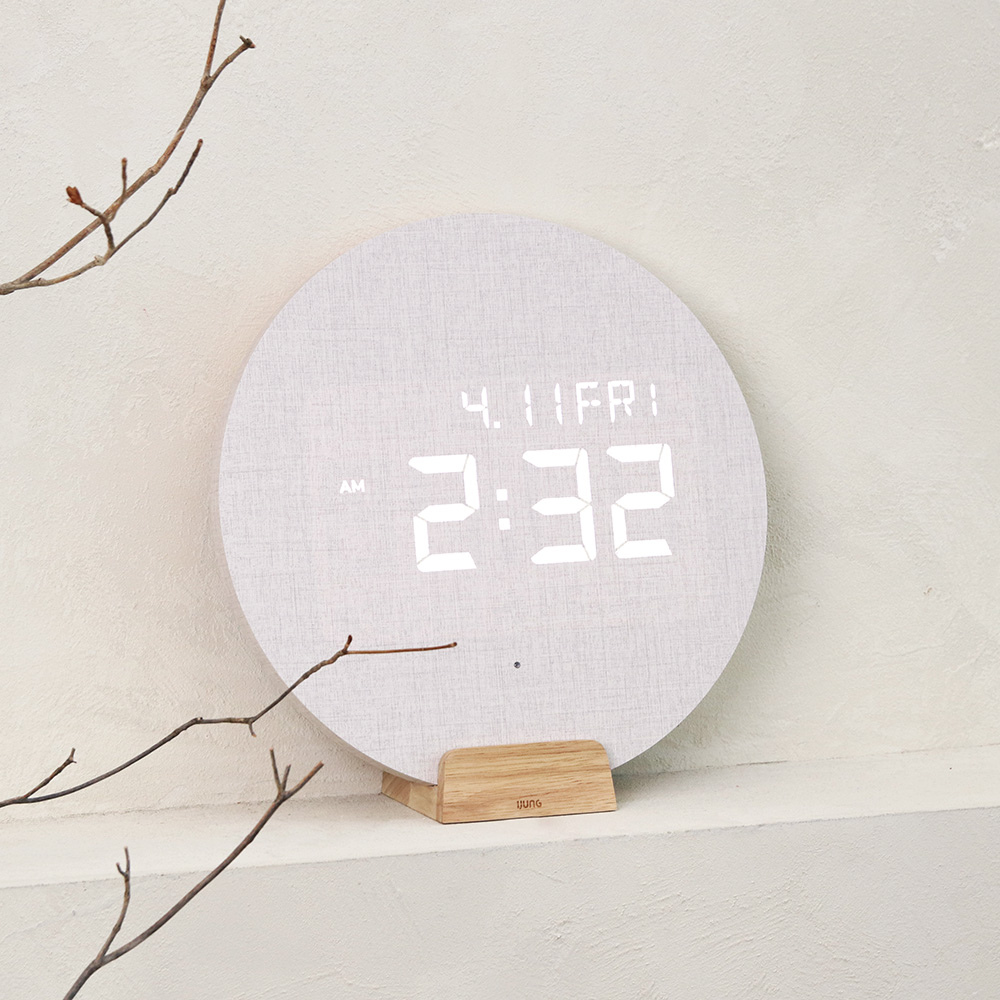 아이정 선라이즈 무드등 LED 벽시계(L) 알람 디지털 감성 인테리어 시계