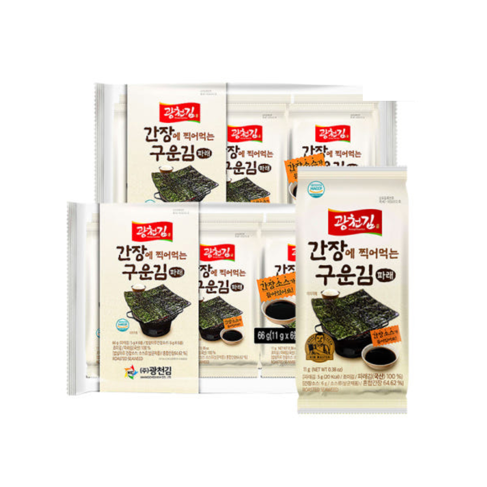 광천김 간장에 찍어먹는 구운파래김 식탁김 11g 12봉 : 밥도둑마켓