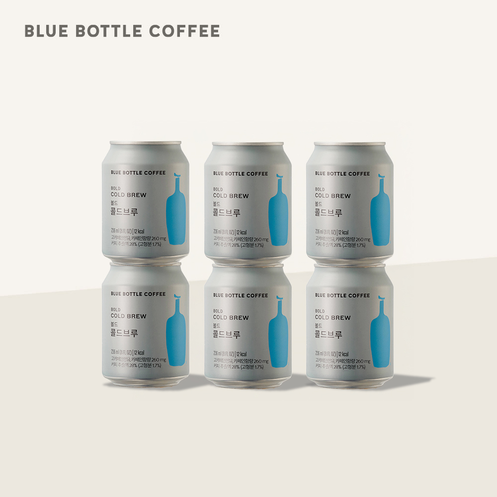 [예약구매][공식] 블루보틀 콜드브루 커피 (236ml) 6캔 Blue Bottle Cold Brew 이미지 2