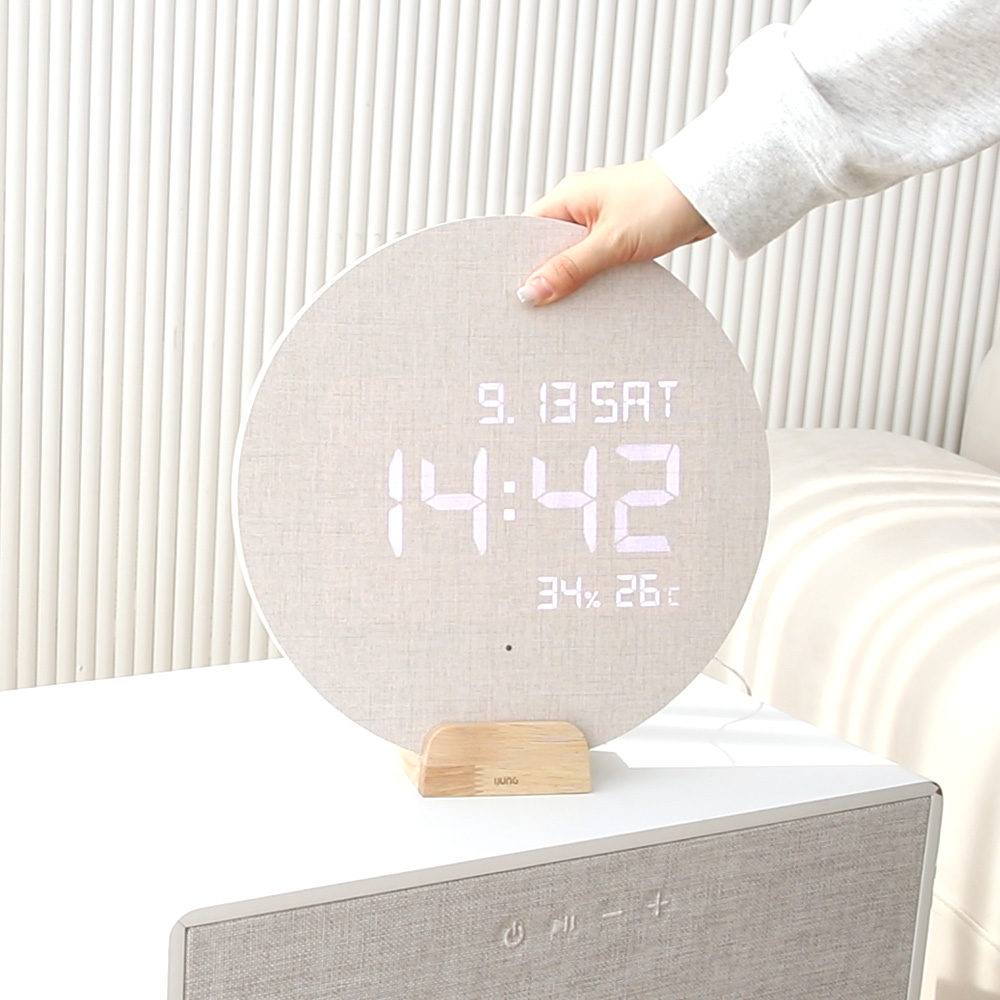 아이정 선라이즈 무드등 LED 벽시계(L) 알람 디지털 감성 인테리어 시계