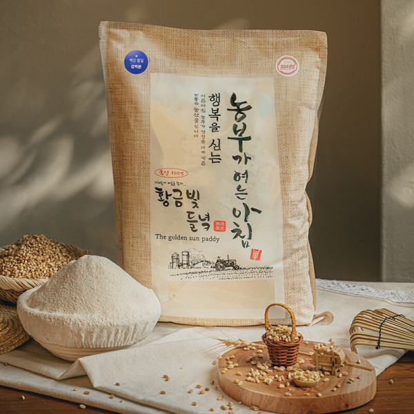 황금빛들녘 우리밀 통밀가루 백강 통밀 3kg (강력분) : HYEJA MARKET