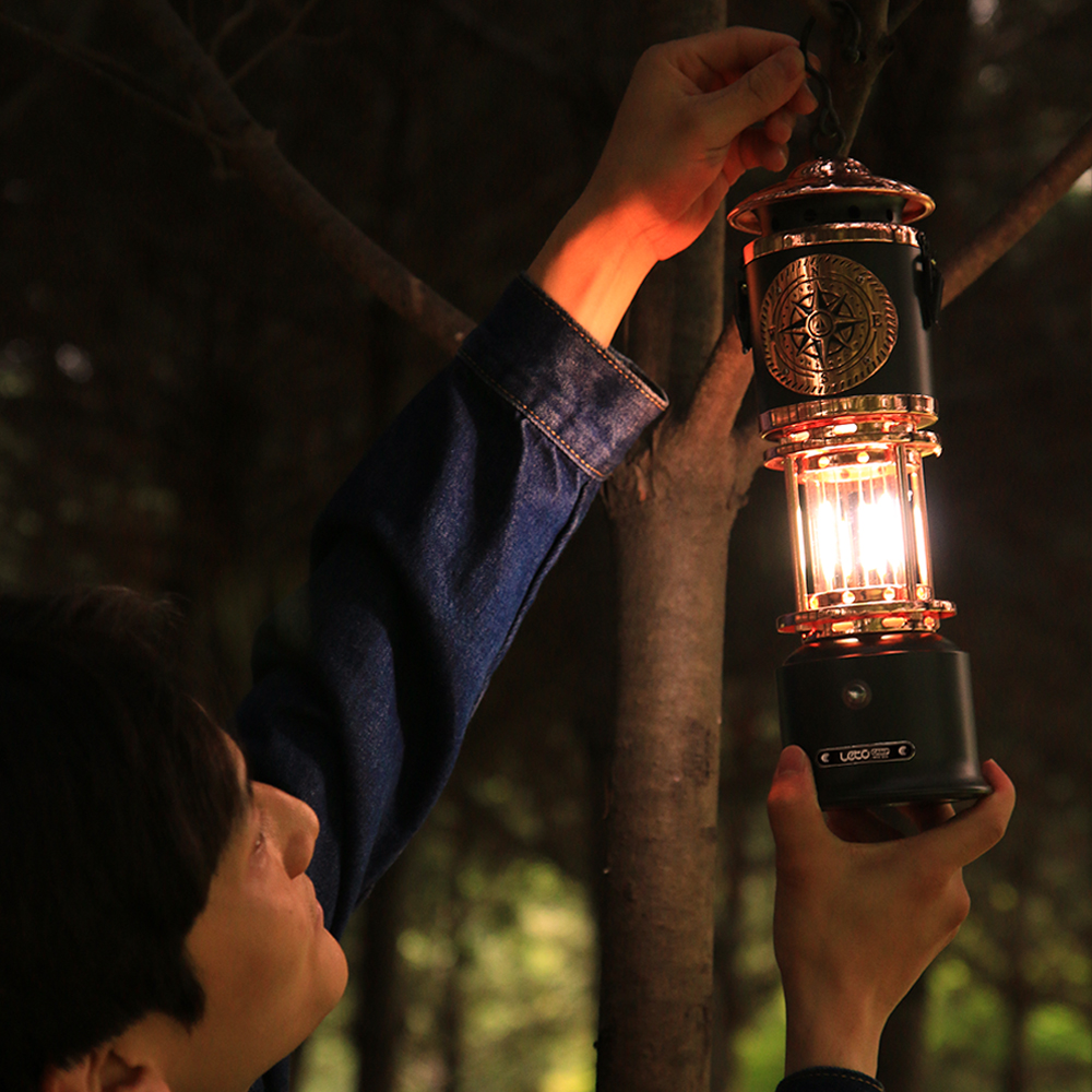 레토 캠핑랜턴 감성 황동 LED 광부랜턴 캠핑조명 LPL-MW11