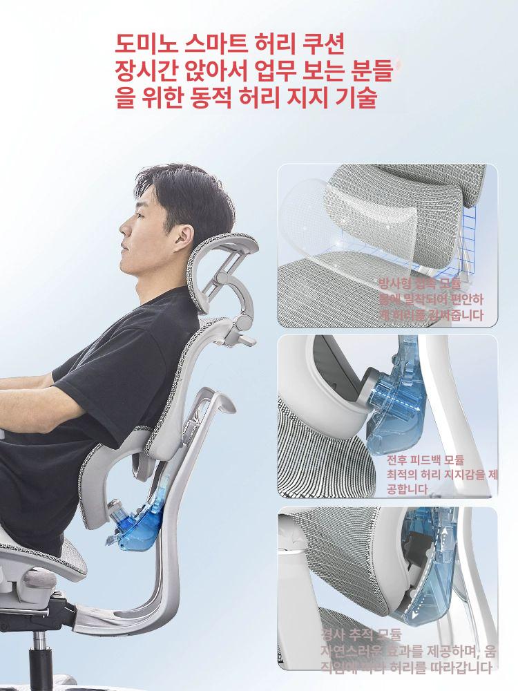 메쉬의자 인체공학적 게임 의자 게이밍 컴퓨터 조절 가능한 푹신한 사무용 X1 A - 상세 이미지 2