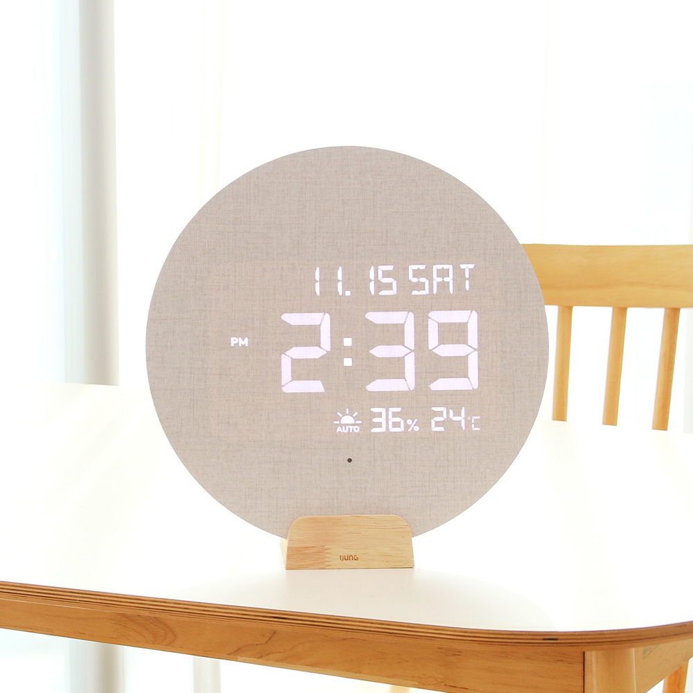 아이정 선라이즈 무드등 LED 벽시계(L) 알람 디지털 감성 인테리어 시계