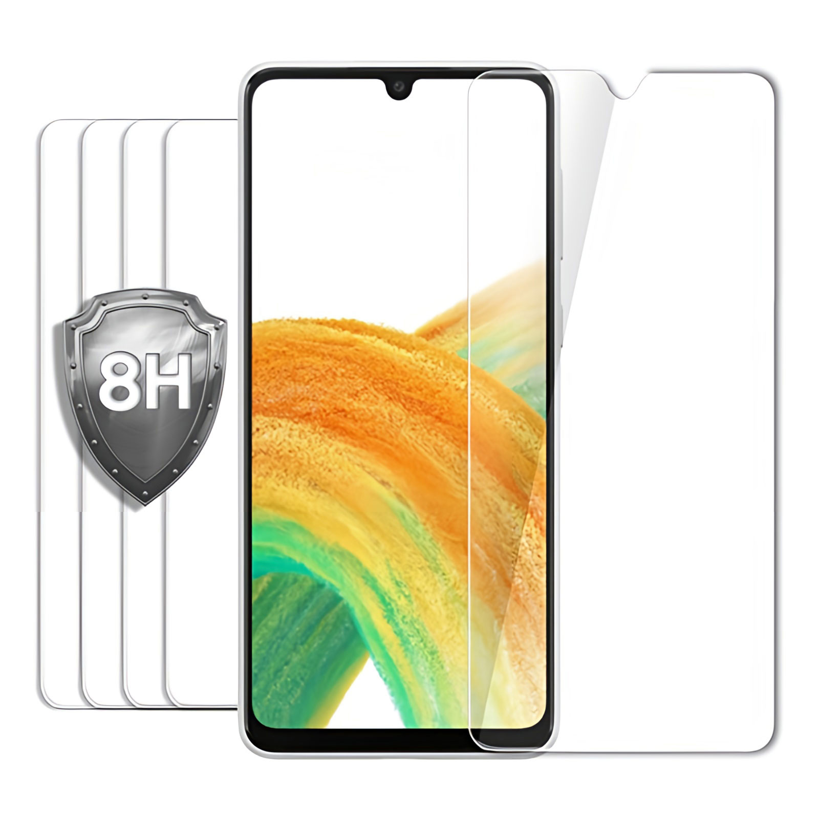 방탄 필름 갤럭시A33, 5매입 - 상품 이미지