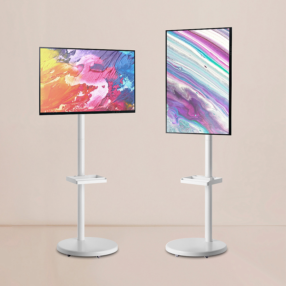 틱툭탁 무빙 스마트 티비 스탠드 화이트 LG 삼성 tv 모니터 호환 삼탠바이미 이동 거치대 - 상세 이미지 5