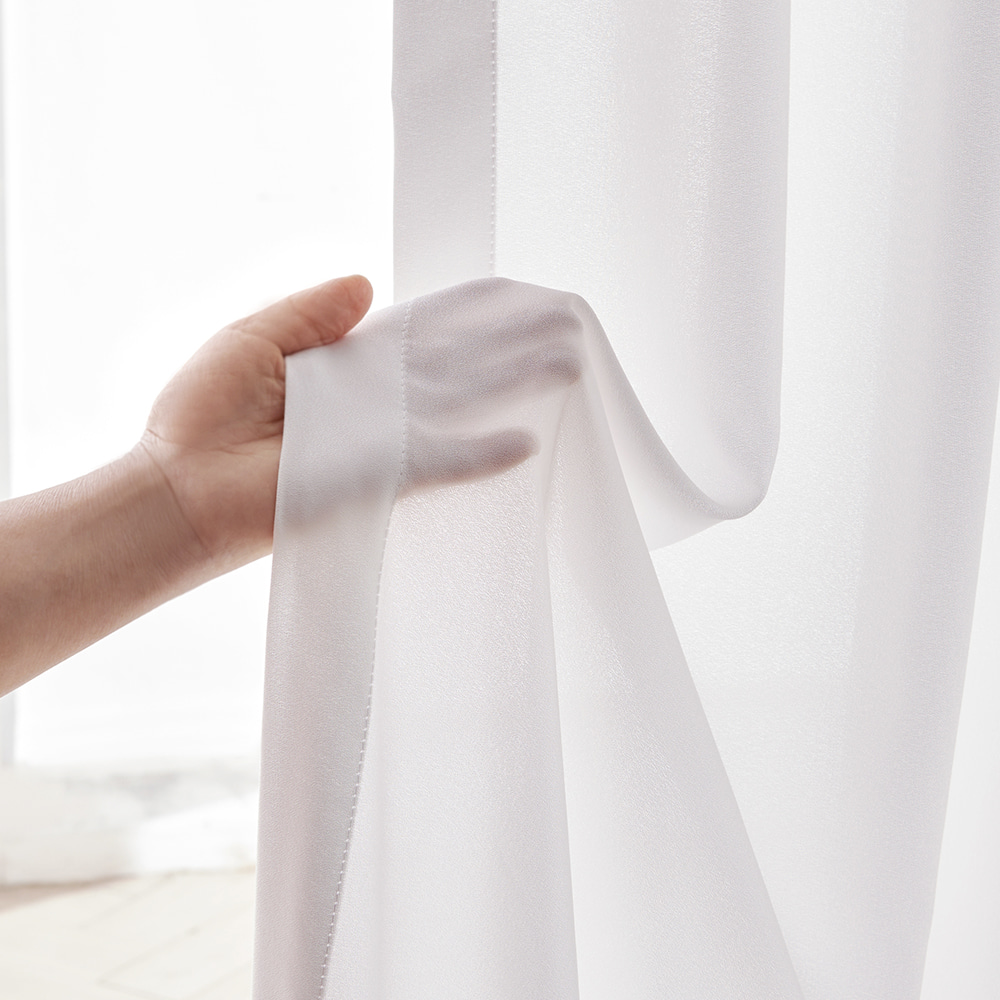 도톰쉬폰 속지커튼 나비주름+형상기억 가공 비침없는 차르르 속지커튼