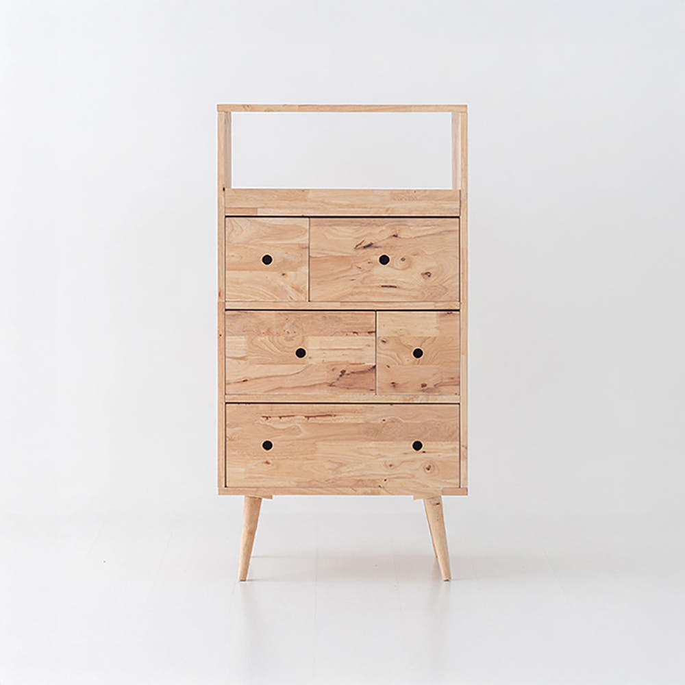 벤쿠 선반수납장 B형 600x400x1150mm, 4단, 고무나무 1038.2272 - 상품 이미지