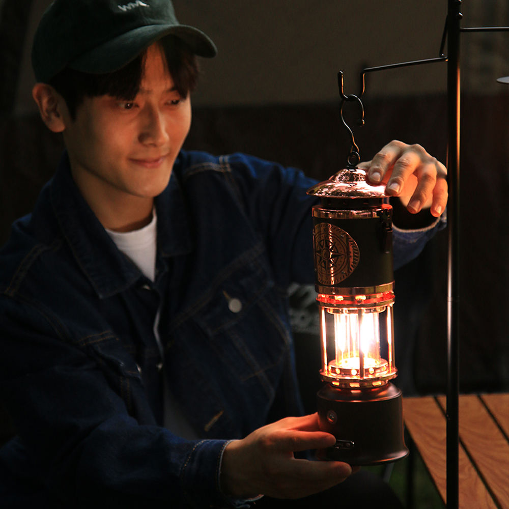 레토 캠핑랜턴 감성 황동 LED 광부랜턴 캠핑조명 LPL-MW11