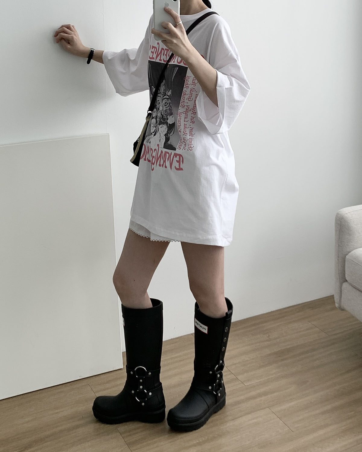 아웃핏 에반 티 빈티지 5부 6부 박스티 미니원피스 롱티 (2c) - 상세 이미지 5