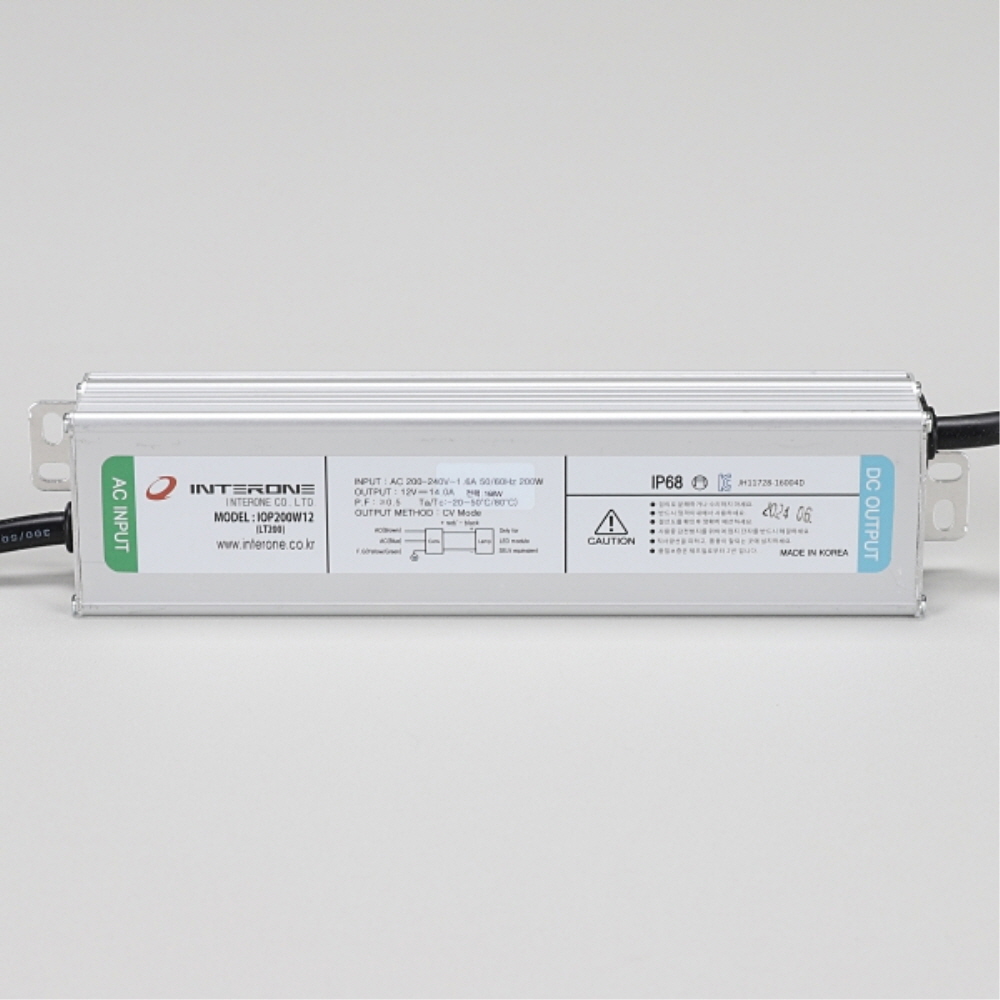 국산 LED 컨버터 SMPS DC12V 200W 방수 안정기 인터원 - 상세 이미지 2